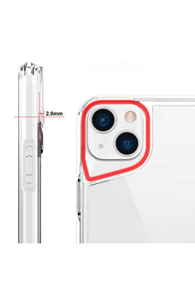 kilifone Compatible for iPhone 14 - Case Transparent Hard Protective T-Max Cover - Transparent - T24156