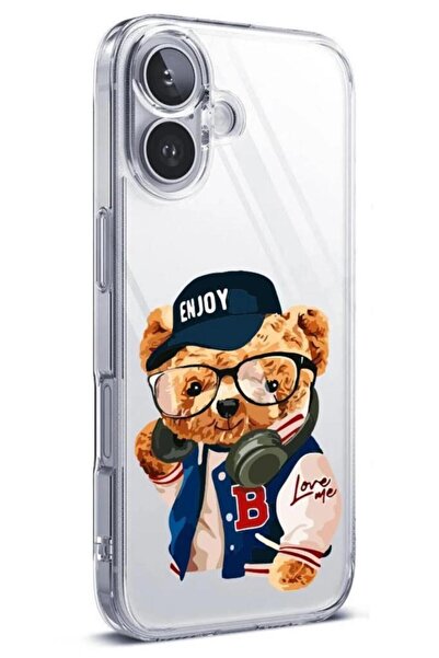 3GEN CASE İphone 16 Plus Uyumlu Desenli (Kamera Korumalı) Şeffaf Silikon Kılıf