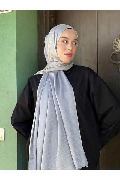 Modakaşmir شال بنمط البرسيم من سلسلة الجاكار الحريرية