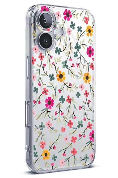 3GEN CASE İphone 16 Plus Uyumlu Desenli (Kamera Korumalı) Şeffaf Silikon Kılıf