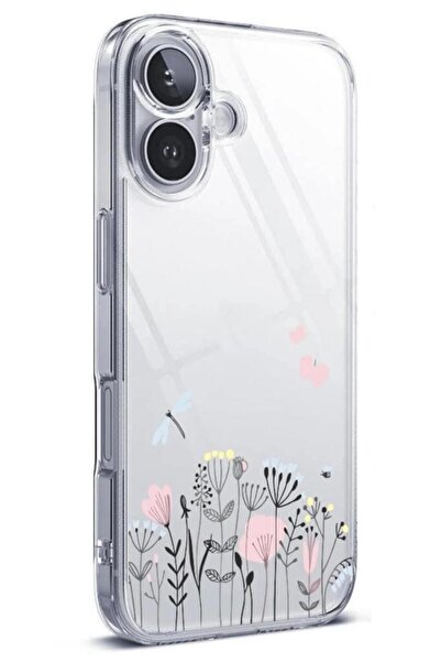 3GEN CASE İphone 16 Plus Uyumlu Desenli (Kamera Korumalı) Şeffaf Silikon Kılıf