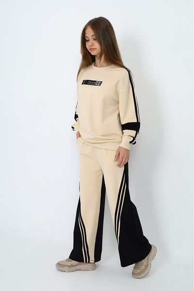 Asortix 100% Cotton Oversize Tracksuit Set for Girls - 2 Thread Garnished