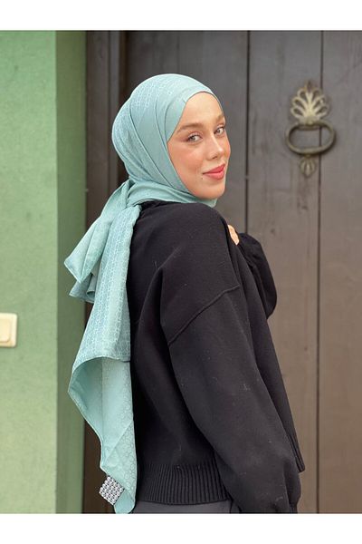 Modakaşmir Silky Jacquard Series Clover Pattern Shawl