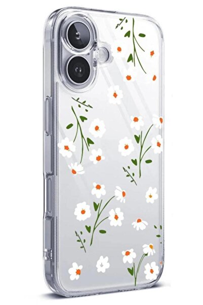 3GEN CASE İphone 16 Plus Uyumlu Desenli (Kamera Korumalı) Şeffaf Silikon Kılıf