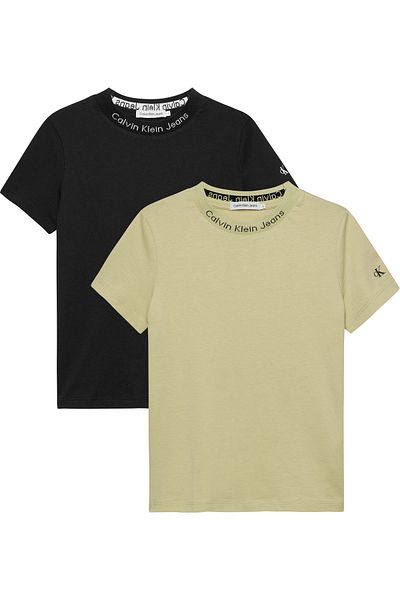 Calvin Klein Pack of 2 Logo Printed Short Sleeves T-Shirt