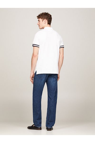 Tommy Hilfiger Herren-Polo-T-Shirt – Monotype Cuff, Slim Fit, T-Shirt mit Rollkragen