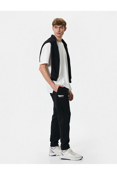Koton Jogger Sweatpants Slogan imprimat cu șireturi în talie și buzunare