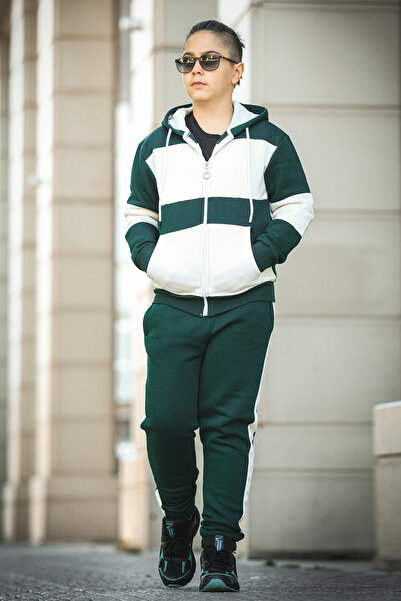 Pina Kids Σετ φόρμας για αγόρι με ριγέ κουκούλα - Φερμουάρ ESF.0092