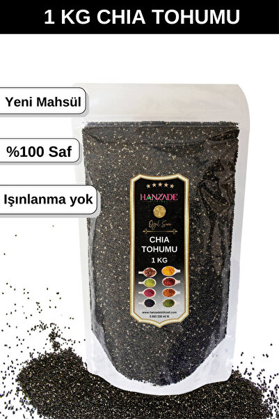 Hanzade Bitkisel Chia Tohumu 1 Kg Çiya Seed Yeni Mahsül Katkısız