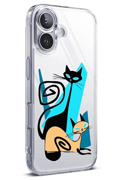 3GEN CASE İphone 16 Plus Uyumlu Desenli (Kamera Korumalı) Şeffaf Silikon Kılıf