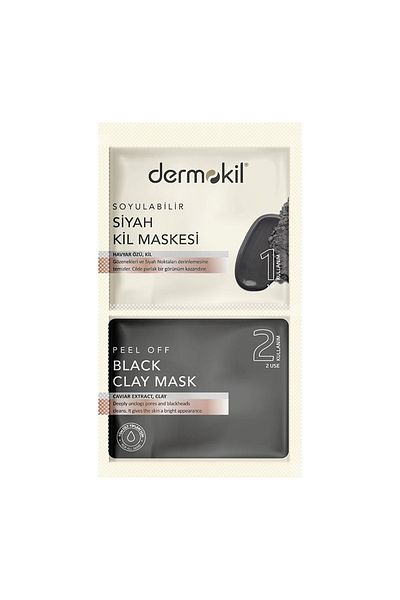 Dermokil Peelable Black Clay Mask with Caviar Extract 2X7.5 ml