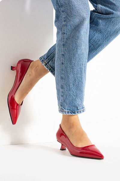 Asya Patent Leather Stiletto Women's Heeled Shoes - 3 cm