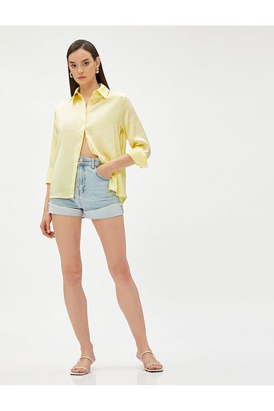 Koton Satin Shirt Buttoned Long Sleeve