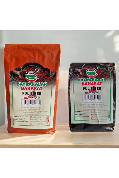 Tatlı toz biber(1kg)+isot biber(500gram)