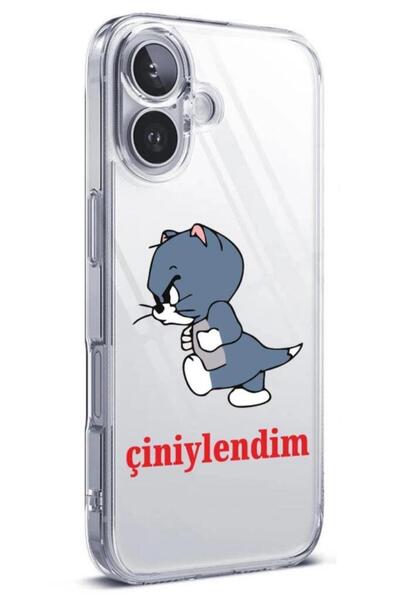 3GEN CASE İphone 16 Plus Uyumlu Desenli (Kamera Korumalı) Şeffaf Silikon Kılıf