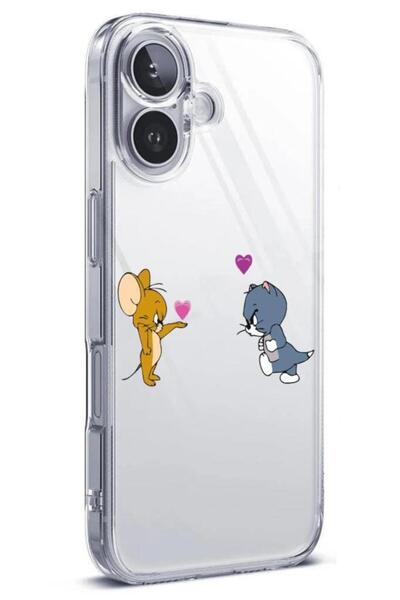 3GEN CASE İphone 16 Plus Uyumlu Desenli (Kamera Korumalı) Şeffaf Silikon Kılıf