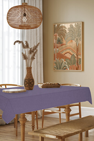 MARİTSA Masa Örtüsü - Kadife Dokulu Serisi Lila Dertsiz(Leke tutmaz ve kırışm...