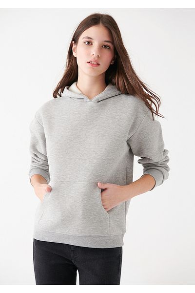 Mavi Γυναικείο φούτερ με κουκούλα Γκρι Basic167299-82816