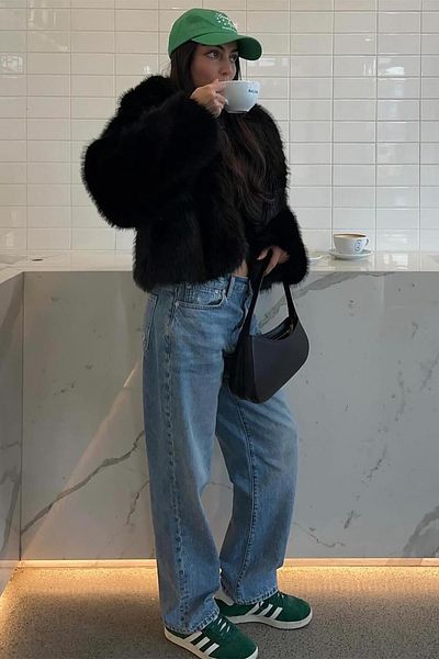 Madmext Soft Texture Black Double Breasted Women's Fur - Lined, Mg2175