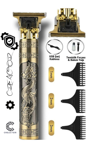 CREACTOR Tıraş Makinesi Usb Şarjlı Saç Sakal Vücut Kıl Tüy Alma Kadın Erkek E...