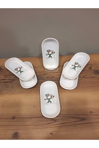 Keramika Keramica Boat Plate 6 Pieces 16X8 cm Gray Cardan Man