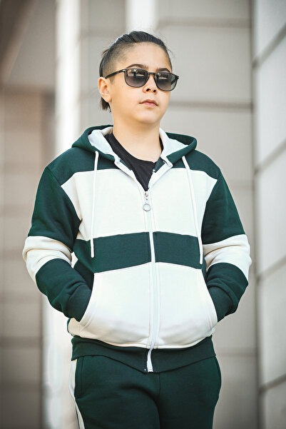 Pina Kids Σετ φόρμας για αγόρι με ριγέ κουκούλα - Φερμουάρ ESF.0092