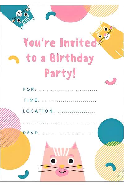 Belinay Bulutay Kedili Doğum Günü Kartı (25 Adet)