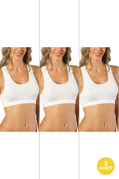 ARMİLLİA DİMODA Αθλητικό σουτιέν Young Girl Cotton Lycra Half Athlete 3 Pack