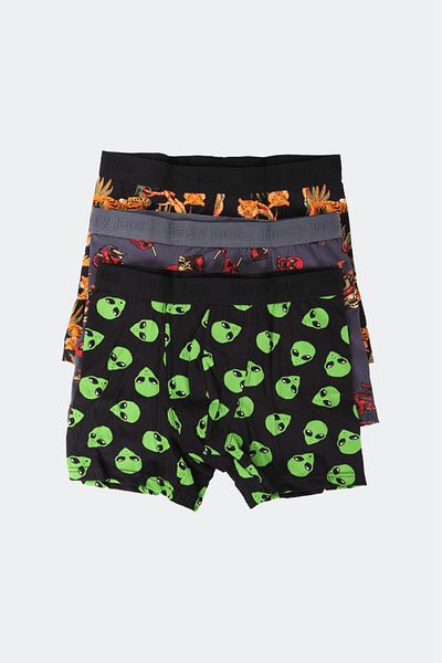 Harry Jons Ανδρικά Boxers Premium Pack με 3 σχέδια από πολύχρωμο βαμβάκι