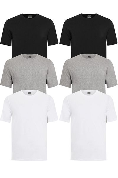 CNT Men's Crew Neck Half Sleeve Undershirt 6 Pack