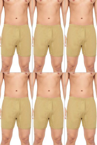 CENNETOĞLU Men's Combed Cotton Long Panties with Legs 6 Pack