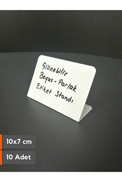 Şeffaf Etiket 10 komada lako brišivih belih etiketa 10x7 cm tabla sa etiketom...