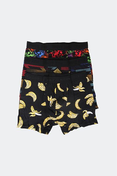 Harry Jons Ανδρικά Boxers Premium Pack με 3 σχέδια από πολύχρωμο βαμβάκι