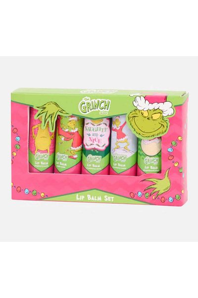 Bi Dünya Store Grinch 5-Piece Lipbalm and Lip Moisturizer Set