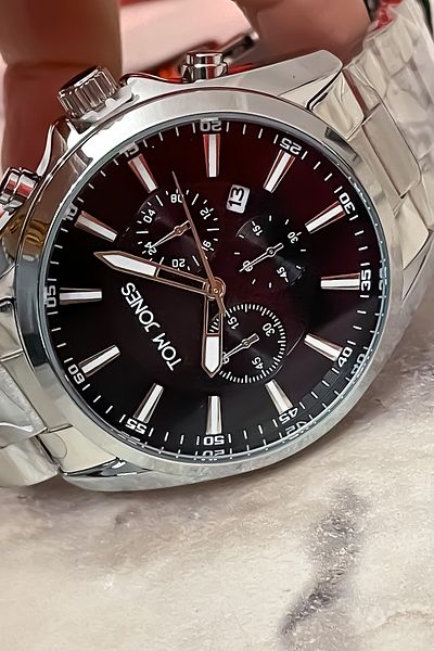 Tom Jones New Season Men's Wristwatch and Steel Cord Bracelet Gift