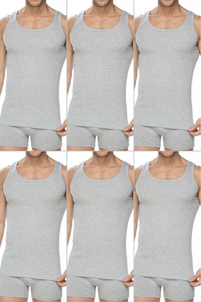 CNT Men's Premium Cotton Classic Rib Tank Top 6 Pack