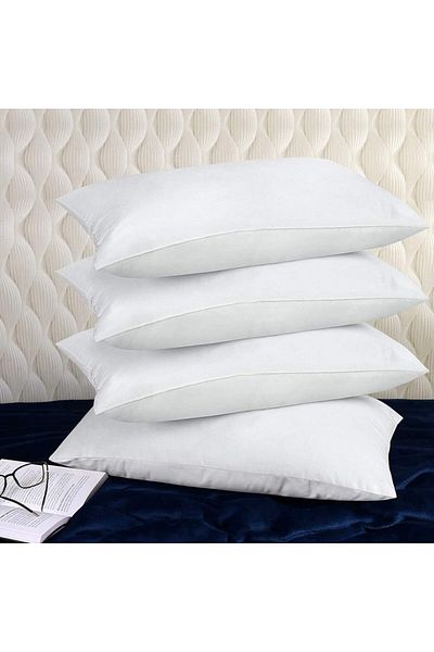 Donetella 1600 Grams 75X50 Cms Cotton Hotel Pillow - Luxury Down Alternative Filling Pack Of 4