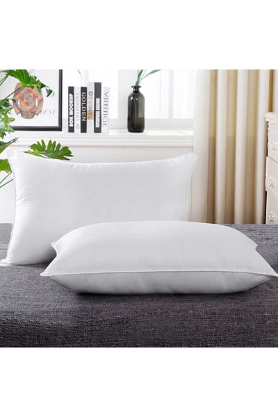Donetella 1600 Grams 75X50 Cms Cotton Hotel Pillow - Luxury Down Alternative Filling Pack Of 2