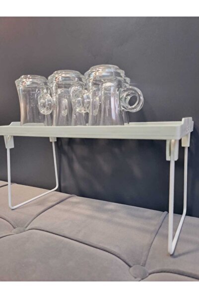 Lider MAGNESİA Γκρι Πλαστικό Ράφι 30cm x 14,5cm Πτυσσόμενο Οργανωτή Ντουλάπας