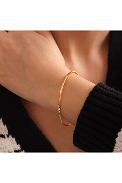 Sembol Gold 14 Ayar Altın Ajda Bilezik Desenli Model