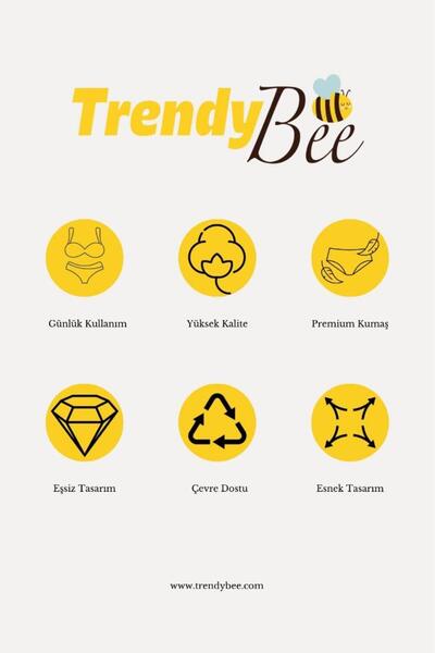 CENNETOĞLU Chiloți albi de damă cu model de flori, pachet de 6