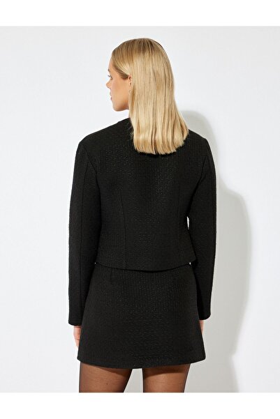 Koton Дамска черна риза 5Wal60165Iw