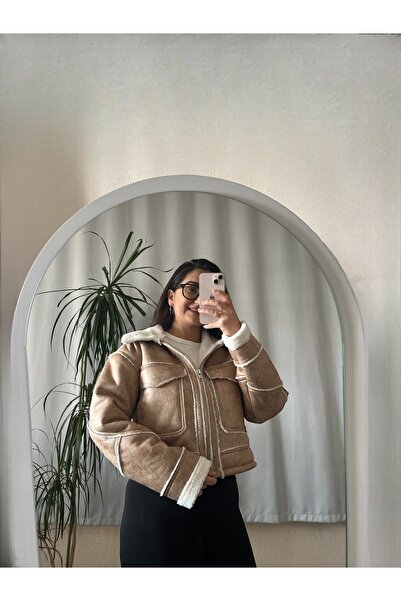 ayriss Peluş Deri Mont