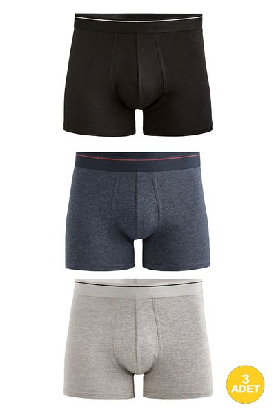 CENNETOĞLU Ανδρικά Lycra Cotton Boxers 3 Pack με Ειδική Υγιεινή Συσκευασία