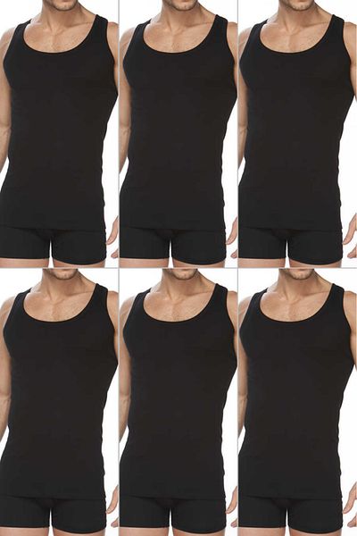 CNT Men's Premium Cotton Classic Rib Tank Top 6 Pack
