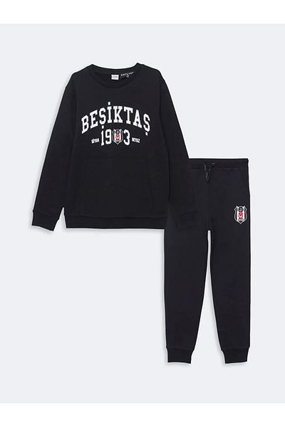 LC Waikiki Σετ αθλητικής φόρμας LCW Kids Black Printed Boy