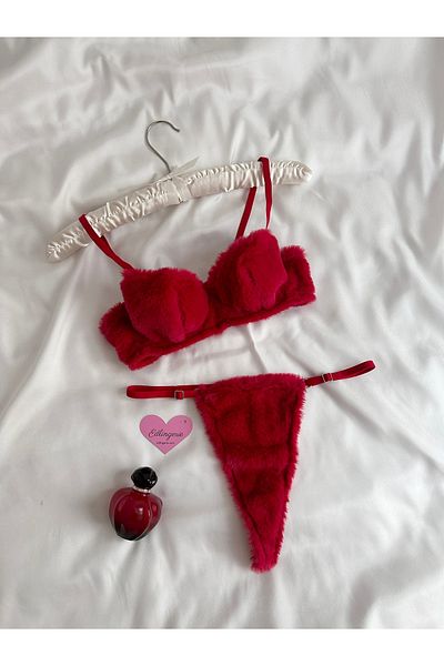 EDLİNGERİE Set bralet de pluș cireș
