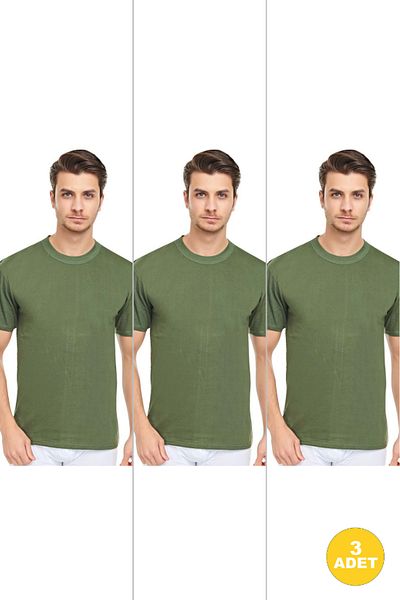 CENNETOĞLU Men's Slim Fit Crew Neck Undershirt 3 Pack