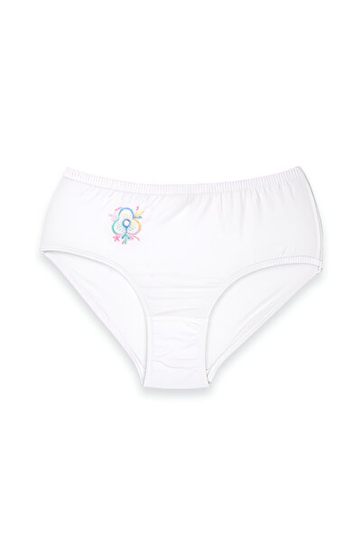 CENNETOĞLU Chiloți albi cu model de flori de damă, pachet de 3