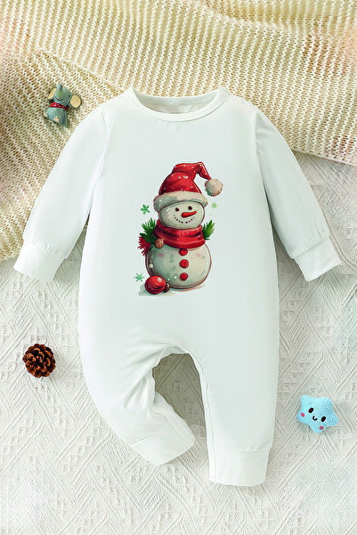ADABEBEK Man Printed Happy Snow Baby Romper - 23069